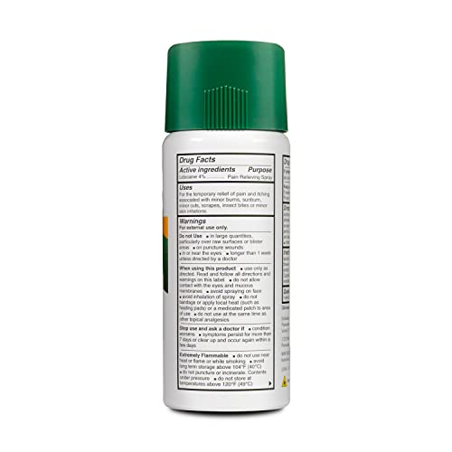 Bactine MAX Dry Spray for Pain Relief with Lidocaine: Cooling First Aid for Minor Skin Issues - 4% Lidocaine