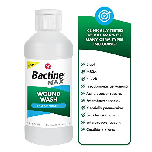 Bactine MAX Antiseptic Wound Wash - 2 Pack for Minor Cuts and Scrapes