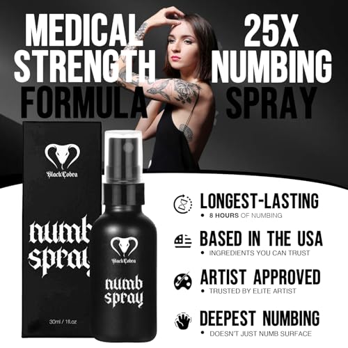 Professional Grade 6-Hour Lidocaine Tattoo Numbing Spray