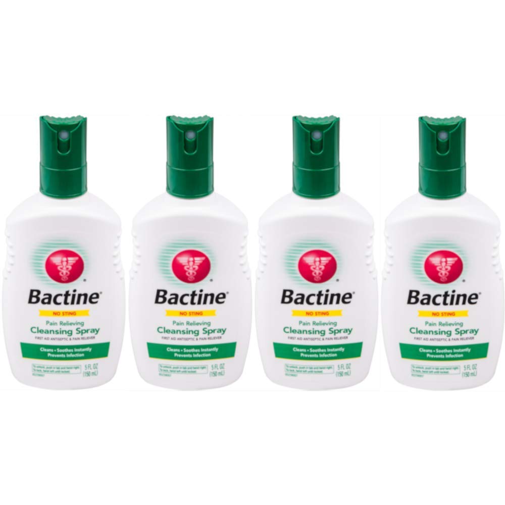 Bactine First Aid Spray, 5 Fl Oz (Pack of 4) for First Aid Use