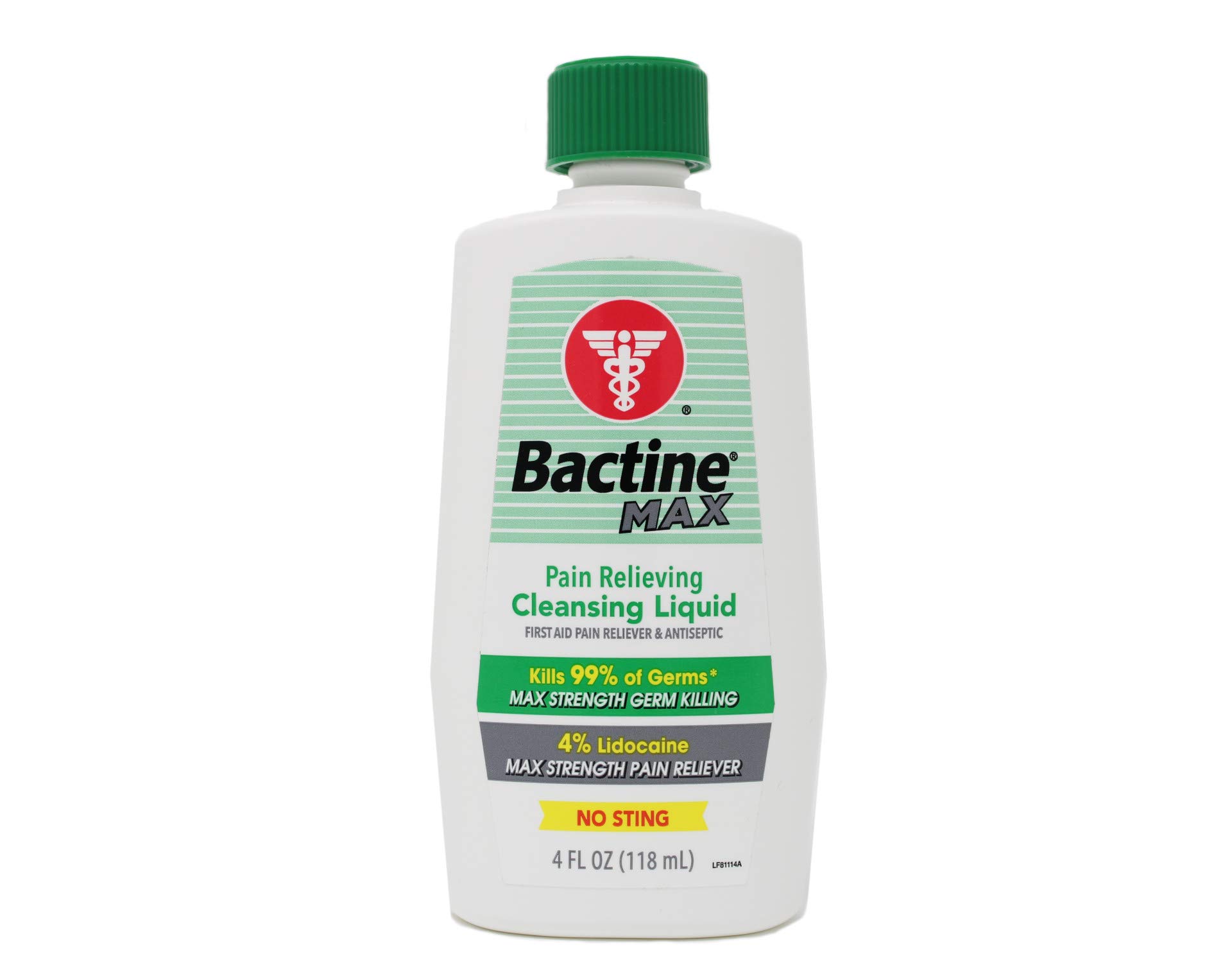 Bactine MAX Pain Relief Liquid with 4% Lidocaine for Adults, 4 oz (Pack of 3)
