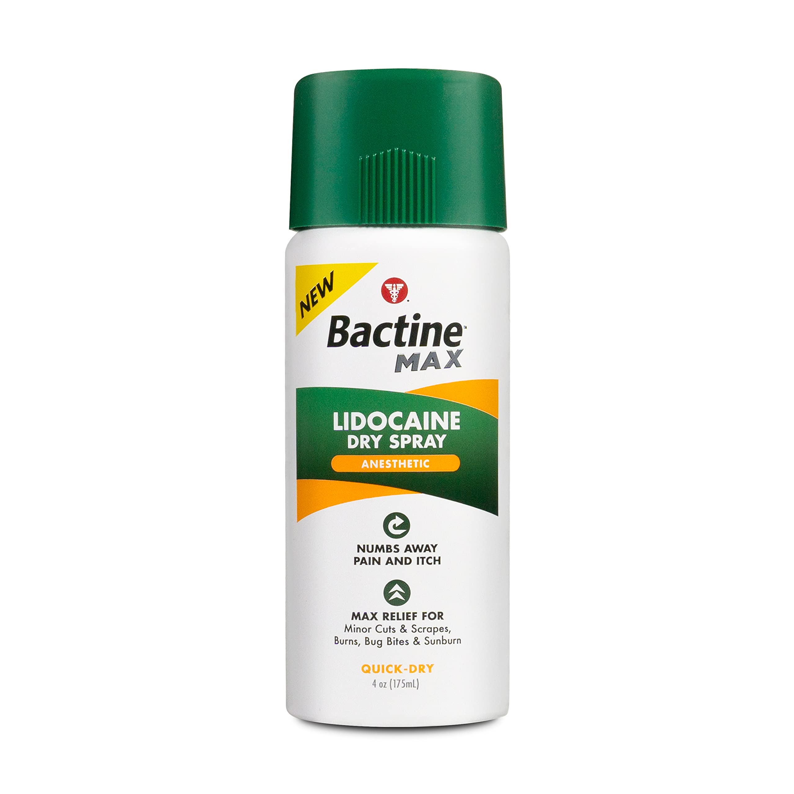 Bactine MAX Dry Spray for Pain Relief with Lidocaine: Cooling First Aid for Minor Skin Issues - 4% Lidocaine