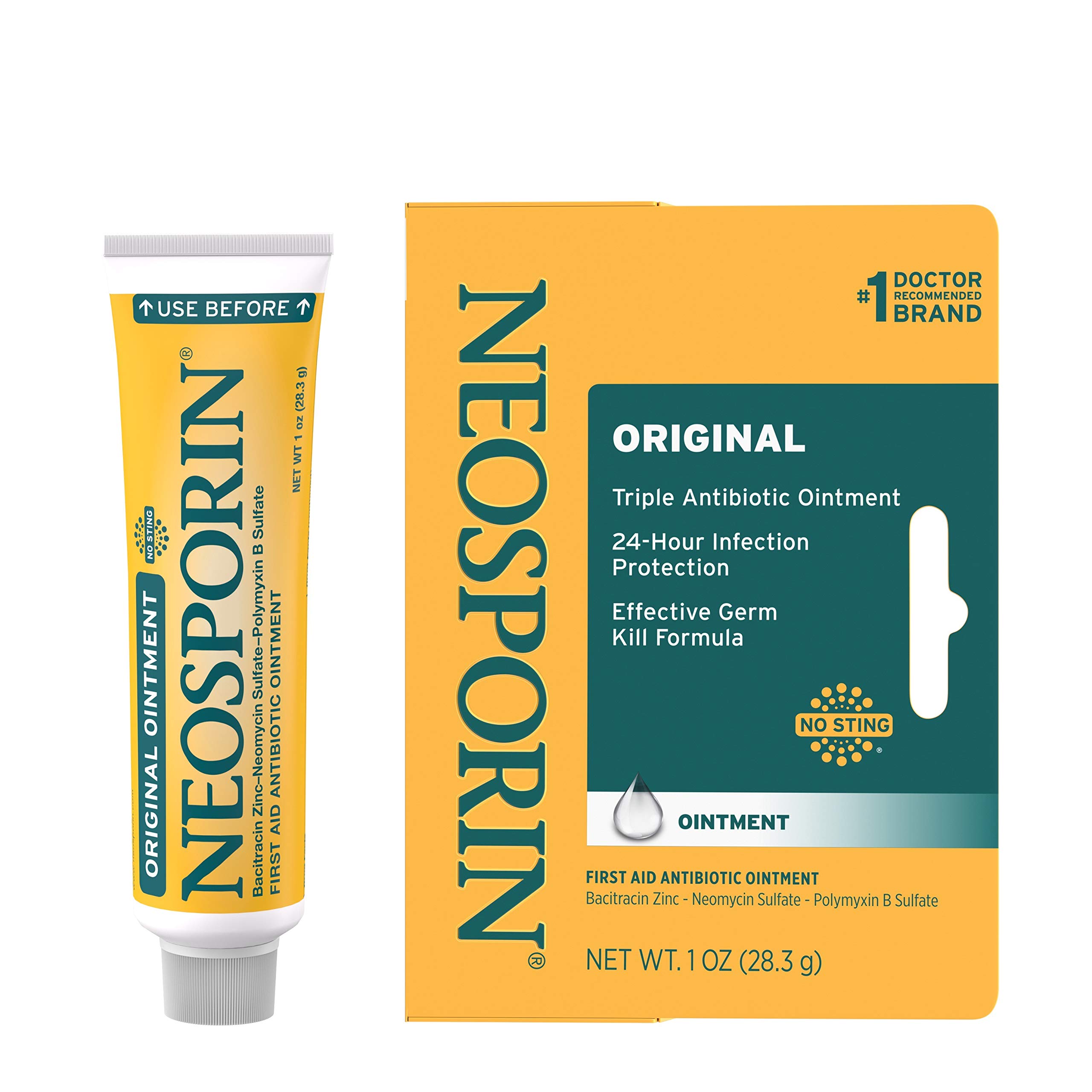 Neosporin Antibiotic Ointment for Minor Wounds, 24-Hour Infection Prevention, 1 oz